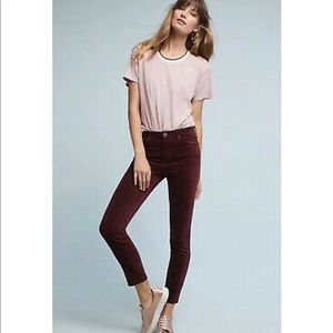 Anthropologie Stevey Ankle Jeans plum color